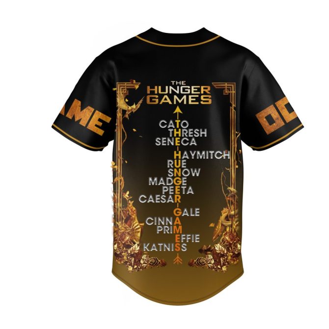 Customizable Hunger Games Baseball Jersey – Add Name & Number – Perfect Fan Gift! - Image 3