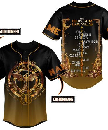 Customizable Hunger Games Baseball Jersey – Add Name & Number – Perfect Fan Gift!