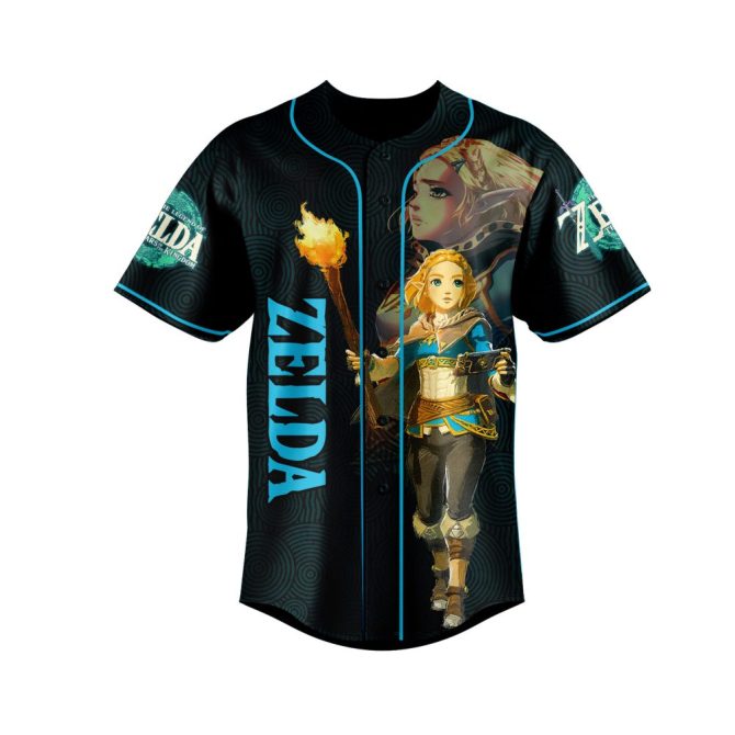 Customizable Zelda Baseball Jersey - Add Your Name & Number - Perfect Gamer Gift! - Image 2