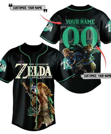 Custom Zelda Tears Of The Kingdom Jersey - Personalize Your Name & Number!
