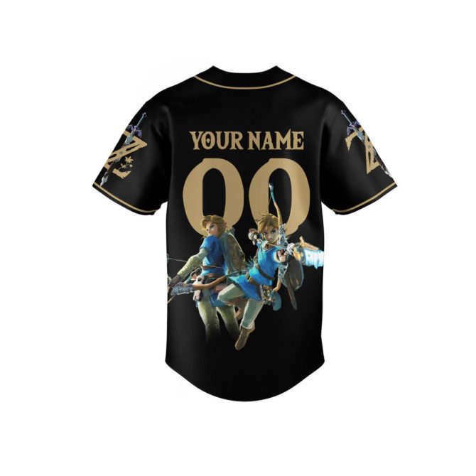 Custom Zelda Breath Of The Wild Jersey – Personalized Name & Number – Premium Gamer Apparel - Image 3