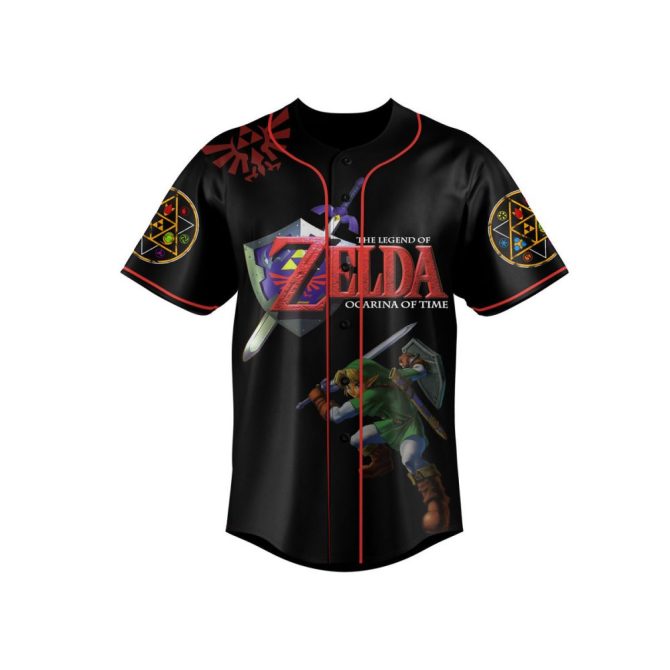 Customizable Zelda Ocarina Of Time Baseball Jersey - Add Name & Number! - Image 2