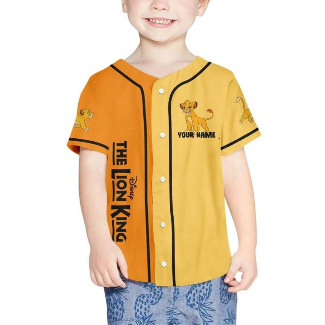 Custom Lion King Baseball Jersey - Kid/Youth/Adult Sizes - Personalize With Your Name! - Image 5