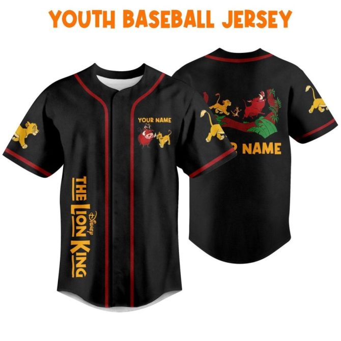 Custom Lion King Baseball Jersey - Add Your Name! Kids/Youth/Adult Sizes Available - Image 6