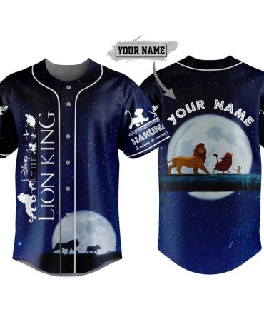 Customizable Lion King Baseball Jersey - Personalized Hakuna Matata Design