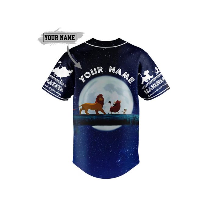 Customizable Lion King Baseball Jersey - Personalized Hakuna Matata Design - Image 3
