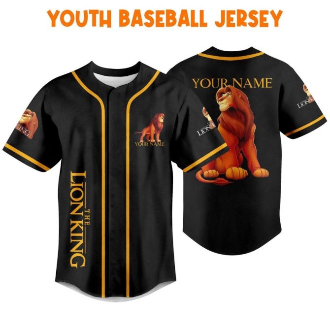 Custom Lion King Baseball Jersey - Personalized For Kids/Youth/Adults - Unique Design! - Image 6