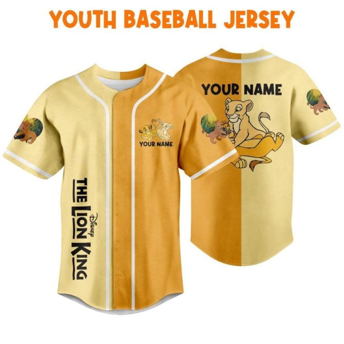 Custom Lion King Baseball Jersey - Personalized Name - Kids/Youth/Adult Sizes Available! - Image 6