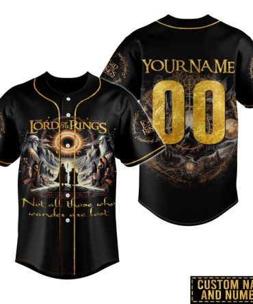 Custom Lord Of The Rings Baseball Jersey – Personalize With Name & Number, Perfect Gift For Fans!