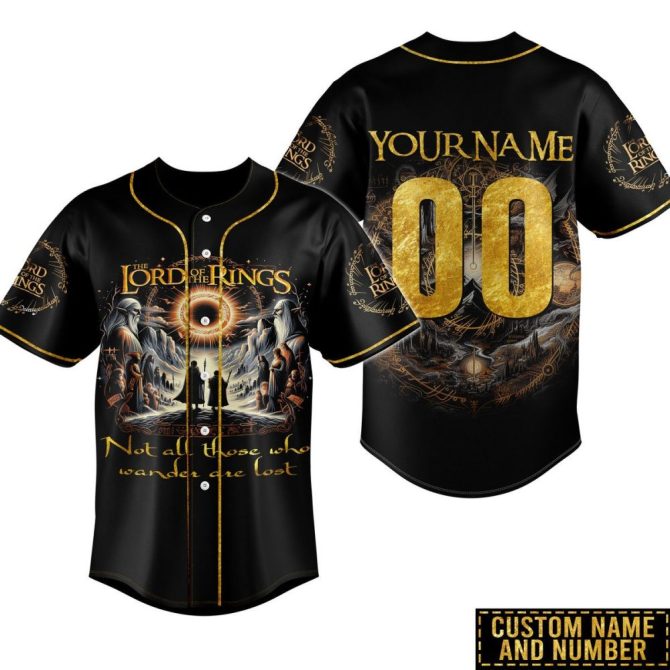Custom Lord Of The Rings Baseball Jersey – Personalize With Name & Number, Perfect Gift For Fans!