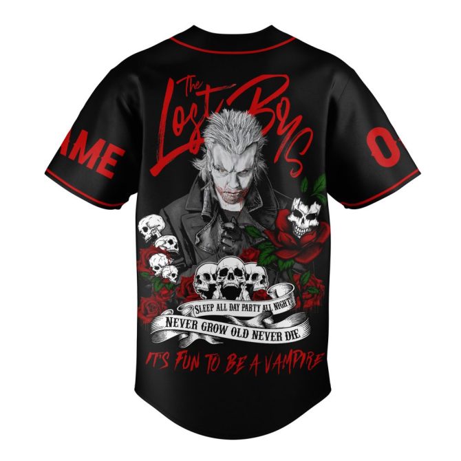 Custom Vampire Baseball Jersey - The Lost Boys Themed, Personalized Name & Number - Image 3