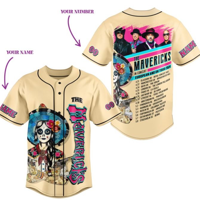 Customizable The Mavericks Tour Baseball Jersey - Personalize Name & Number!