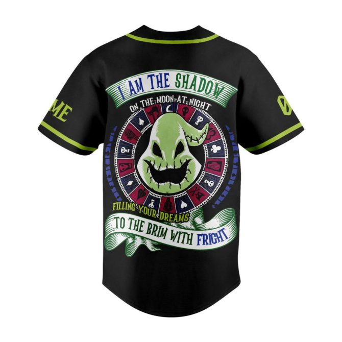 Customizable Boogeyman Baseball Jersey - Personalized Name & Number - Spooky Green Design - Image 2