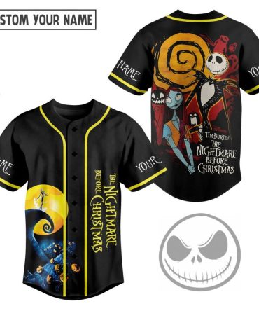 Custom Name Nightmare Before Christmas Baseball Jersey – Unique Gift For Fans
