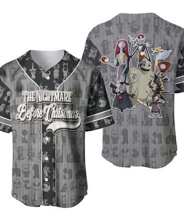 Nightmare Before Christmas Baseball Jersey – Unique Unisex Design For Fans – Perfect Gift!