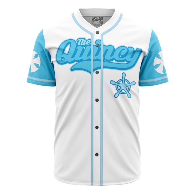 Stylish Quincy Baseball Jersey - White & Blue , Perfect Gift For Anime Fans