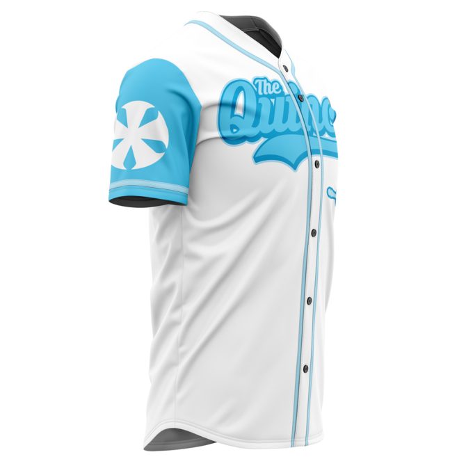 Stylish Quincy Baseball Jersey - White & Blue , Perfect Gift For Anime Fans - Image 2