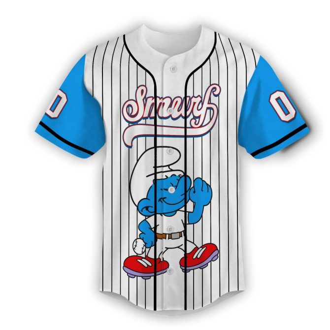 Custom Smurfs Baseball Jersey - Personalize With Your Name & Number! - Image 4
