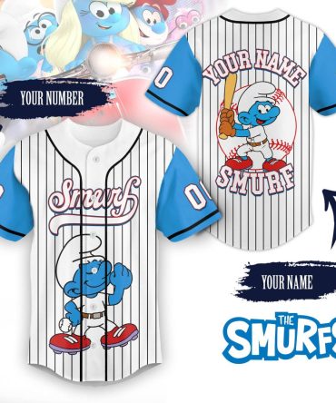 Custom Smurfs Baseball Jersey - Personalize With Your Name & Number!