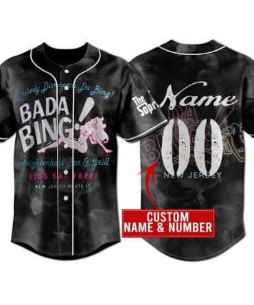 Customizable Bada Bing Themed Jersey - Add Your Name & Number!