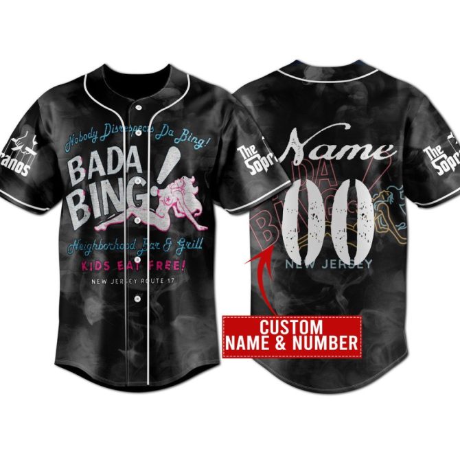 Customizable Bada Bing Themed Jersey - Add Your Name & Number!