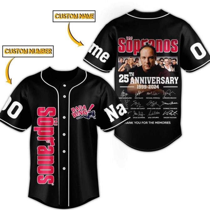 Customizable Sopranos 25Th Anniversary Jersey – Add Name & Number, Limited Edition
