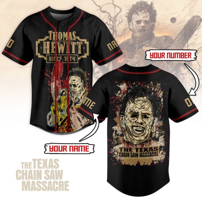 Custom Texas Chainsaw Massacre Baseball Jersey – Personalize Name & Number