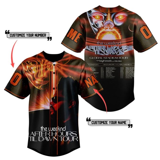 Customizable After Hours Tour Jersey - Personalized Name & Number - Unique Gift Idea!