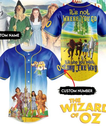 Custom Wizard Of Oz Baseball Jersey - Personalize Name & Number - Unique Gift!