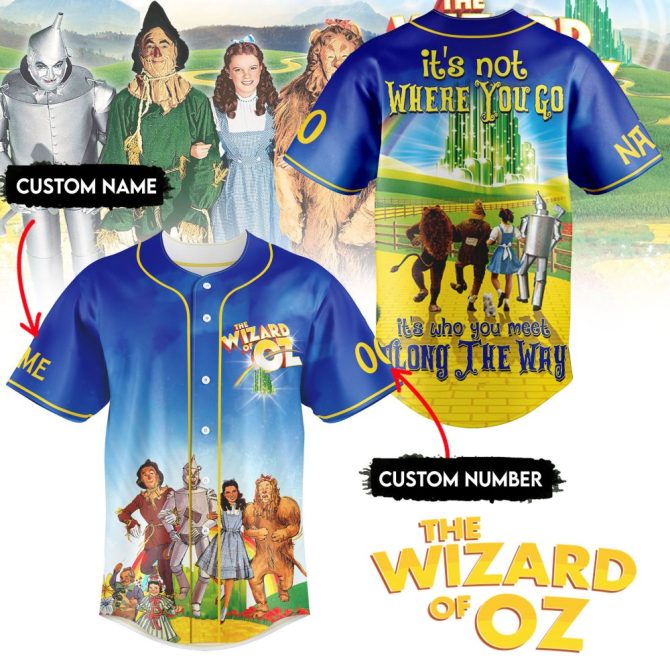 Custom Wizard Of Oz Baseball Jersey - Personalize Name & Number - Unique Gift!