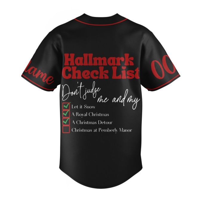 Custom Hallmark Christmas Movie Shirt - Personalized Festive Baseball Tee For Holiday Fans - Image 3