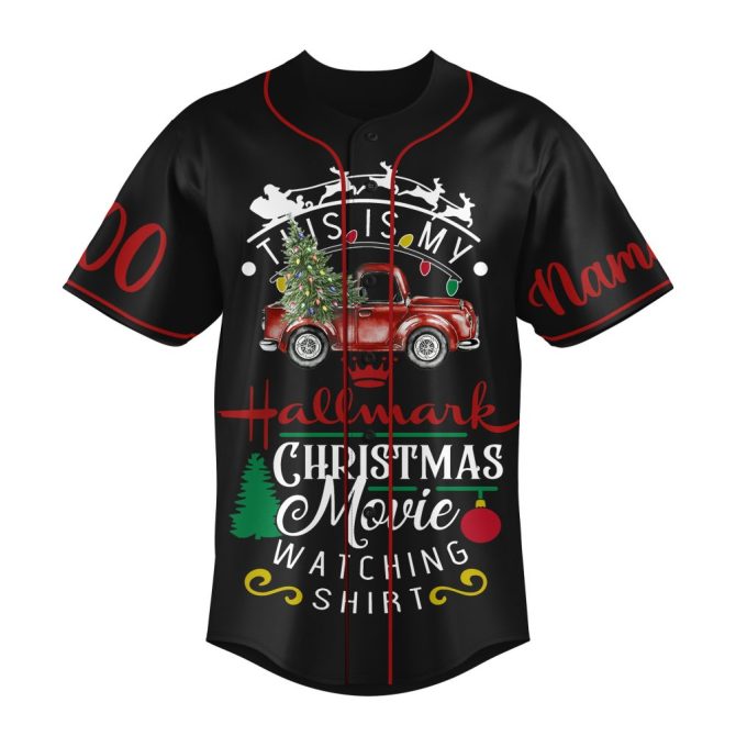 Custom Hallmark Christmas Movie Shirt - Personalized Festive Baseball Tee For Holiday Fans - Image 2