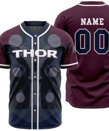 Custom Thor-Themed Baseball Jersey - Personalized Name & Number - Unisex Fan Apparel