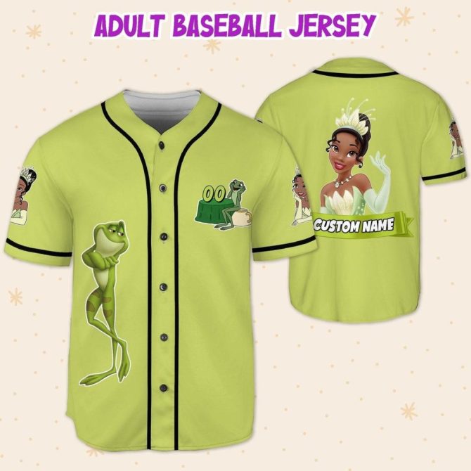 Custom Kids/Youth/Adult Baseball Jersey - Personalized Frog & Princess Design - Image 6