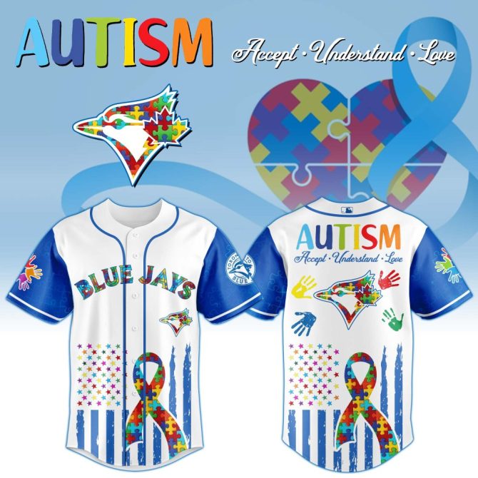 Blue Jays Autism Awareness Jersey - Support & Celebrate Diversity - Comfortable & Stylish Design