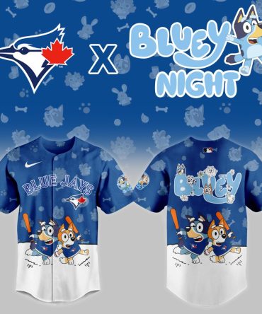 Limited Edition Blue Jays X Bluey Night Jersey – Perfect For Fans & Collectors!