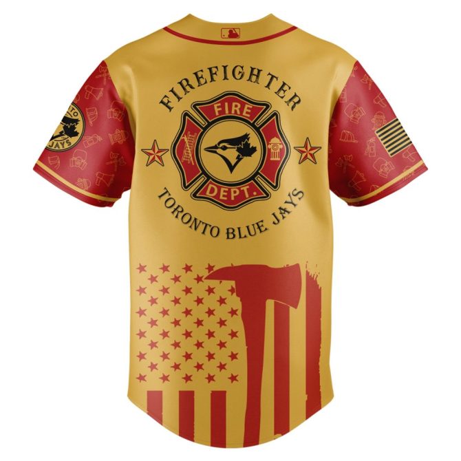 Limited Edition Firefighter Appreciation Blue Jays Jersey – Honor Heroes Now! - Image 3
