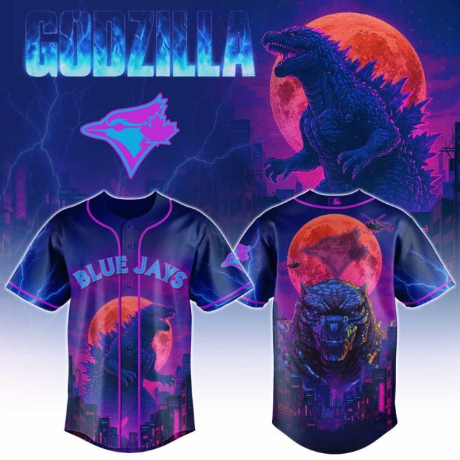 Epic Godzilla Blue Jays Jersey - Vibrant Design For Fans & Collectors