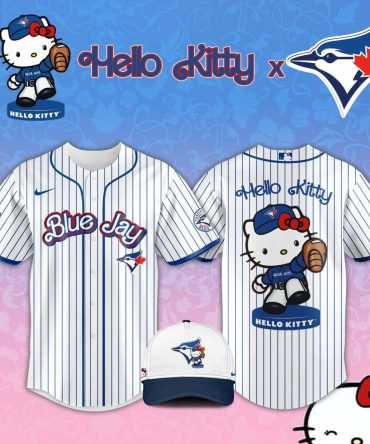 Hello Kitty X Blue Jay Baseball Jersey & Cap Set - Limited Edition