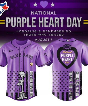 Limited Edition Blue Jays Purple Heart Day Jersey - Honor & Remember Heroes Now!