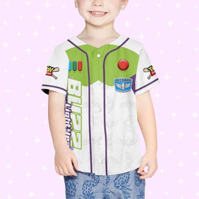 Custom Buzz Lightyear Baseball Jersey - Kids/Youth/Adult - Personalized Name & Number - Image 5