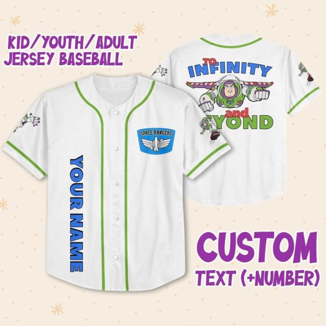 Custom Kids/Adult Baseball Jersey - Space Rangers Design, Add Your Name & Number!
