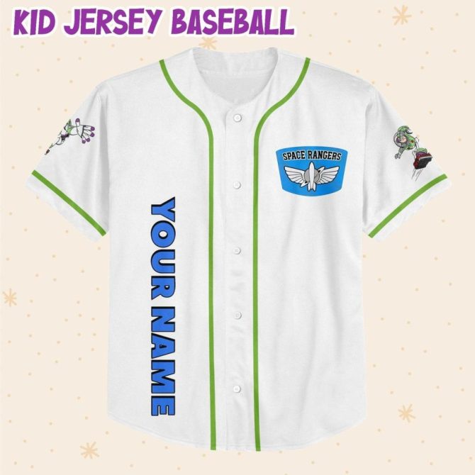 Custom Kids/Adult Baseball Jersey - Space Rangers Design, Add Your Name & Number! - Image 3