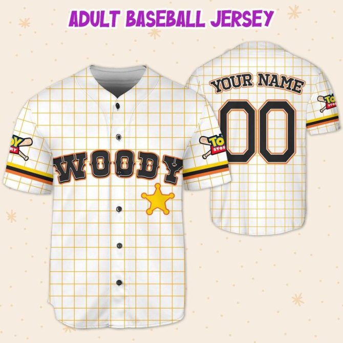 Customizable Woody Baseball Jersey - Kids, Youth & Adults - Personalize Name & Number! - Image 6