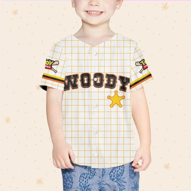 Customizable Woody Baseball Jersey - Kids, Youth & Adults - Personalize Name & Number! - Image 5