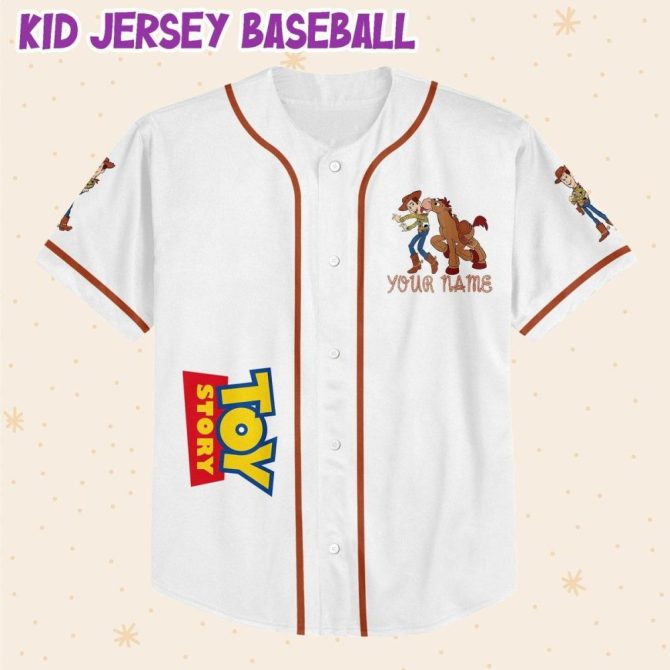 Custom Toy Story Baseball Jersey - Woody Design For Kids, Youth & Adults - Add Your Name & Number! - Image 3