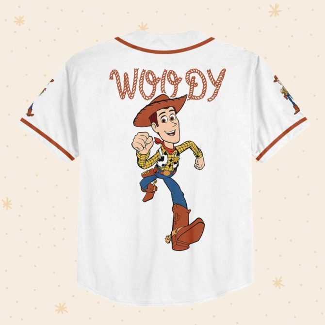 Custom Toy Story Baseball Jersey - Woody Design For Kids, Youth & Adults - Add Your Name & Number! - Image 4