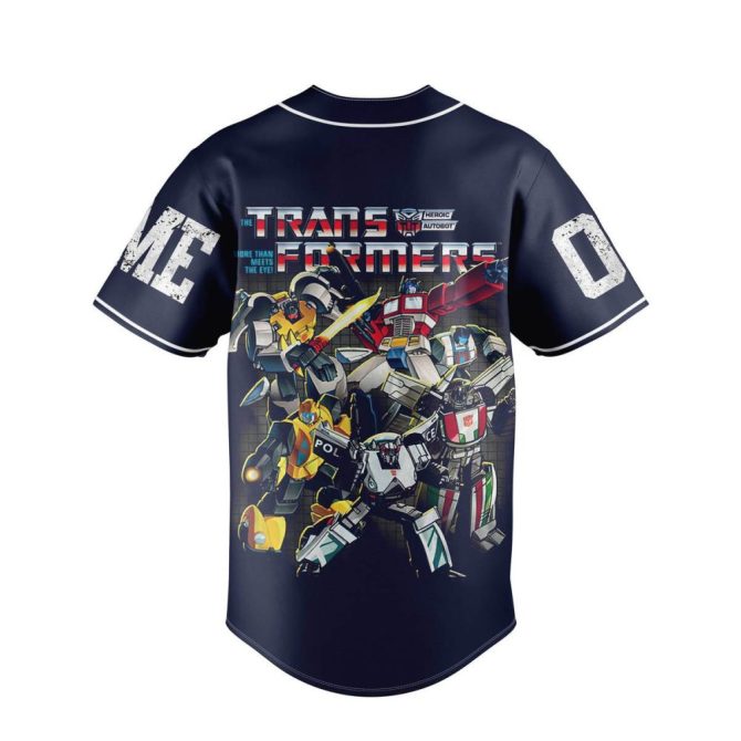 Custom Transformers Baseball Jersey - Personalized Name & Number, Autobots Design - Image 3