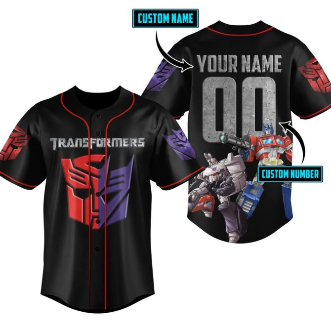 Custom Transformers Jersey – Personalize Name & Number – Perfect Gift For Fans!