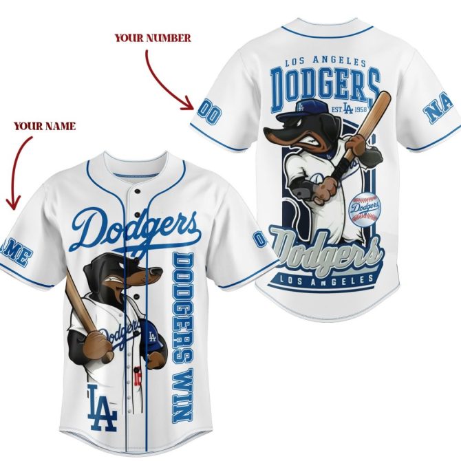 Custom La Dodgers Baseball Jersey – Personalize Name & Number – Unique Fan Gift